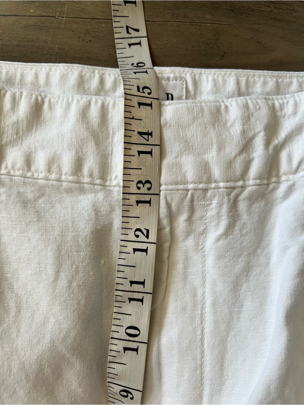 Gap White Linen Cotton Blend Pleated Trouser Wide Leg High Rise Pant SZ 14 Long - Picture 13 of 15